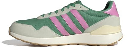 adidas Damen Run 60s 4.0 Shoes, Semi Court Green/Bliss Pink/Warm Vanilla, 42 2/3 EU
