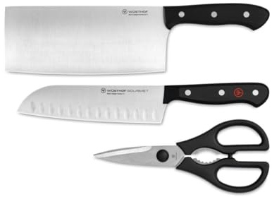 Wusthof Gourmet Knife Set (Santoku Chinese Chef Shears) (Set 3)