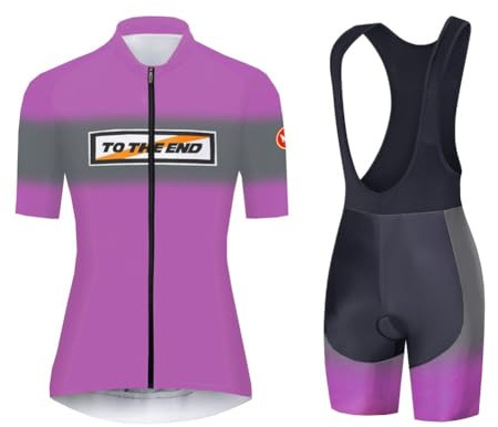 UGLY FROG Conjunto Ropa Ciclismo Mujer Verano Traje Bici MTB Manga Corta,Maillot Camiseta Ciclo y Culotte Tirantes con 19D Gel Acolchado,Completa Bicicleta Jerseys Transpirable Secado Ráido