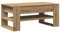 vidaXL - contemporary solid oak coffee table - artisan oak wood - medium brown - rectangular shape - living room, lounge, indoor use - varnished finish - assembly required