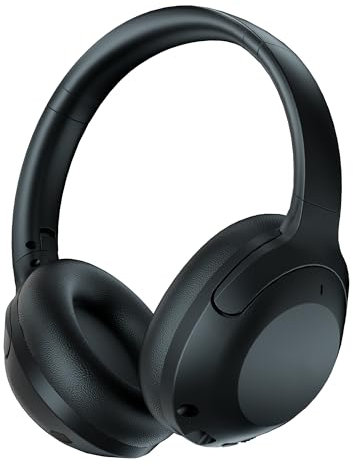 KAMLO Wireless Headphones Over Ear，65 Hrs Playtime Foldable Bluetooth 5.3 Headphones，6 EQ ModesFoldable Lightweight Headset with Deep Bass， for Travel/Office/Cellphone/PC (Black)