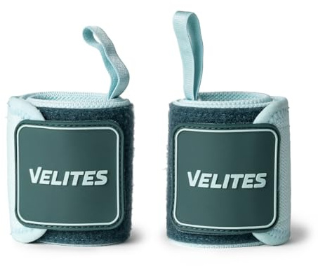 Velites Muñequeras Flexibles de Nylon | Protección para Tus muñecas | Resistente, Cierre con Velcro | Entrenamiento Funcional, fureza, halterofiilia, Gimnasio (Mint)