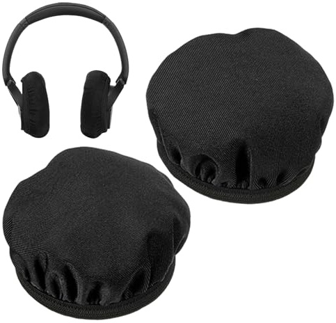 Housses de casque en tissu – Coussinets d'oreille réutilisables, protections en tissu | Housses de casque extensibles et lavables, protection respirante pour poste d'entraînement sportif, cabine de vo
