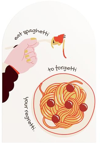 DEQORI Carta da parati da parete ad arco rotondo, autoadesiva, 120 x 180 cm, motivo spaghetti contro le preoccupazioni, tela tessile, rimovibile, decorativa e indeformabile, per soggiorno, ufficio