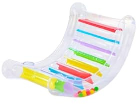 MEHRU Inflatable Sensory Rocker with 20 Ball Bells, Inflatable Rocking Chairs, Sensory rocker Transparent Inflatable Chair for Children, sensory chair, Special Needs Rocking Chair for Kids Boys Girls.