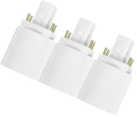HOMSFOU Adattatore in Bianca per a E27 Lampadina G24q 3 Pezzi Design Versatile Resistente al Calore, Facile Conversione per Uso in Case e Uffici