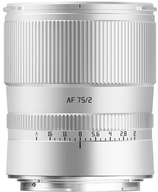TTARTISAN AF 75 mm F2 Argento Obiettivo Fotocamera Messa a Fuoco Automatico Full Frame Obiettivo Ritratto (per Nikon Z)