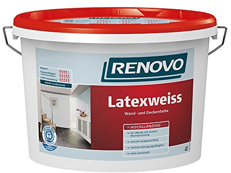 Latexweiss Latexfarbe 10 L Hochglänzend Renovo Wand Deckenfarbe