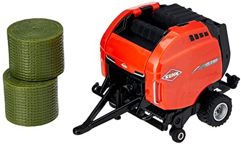 Britains 1:32 Kuhn GF13012 rund baler, samlarobjekt traktor leksak tillbehör för barn, leksakstraktortillbehör kompatibel med skala 1:32, lämplig för samlare och barn från 3 år