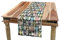 ABAKUHAUS Katzen Tischläufer, Hipster Verspielt Glass, Esszimmer Küche Rechteckiger Dekorativer Tischläufer, 40 x 225 cm, Korallenrot Dunkles Himmel Blau