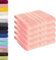 Lavea 5er Set Gästehandtücher 30x50 cm – Weiche und Saugstarke Gästetücher aus 100% Baumwolle, Frottierserie Elena – Waschbar und Strapazierfähig - Pastellrosa