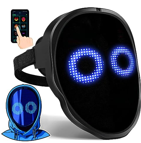 Gootus Face Transforming LED Mask with App Controlled - Halloween Costumes for Kids, Light Up Mask with Gesture Sensing, Boys Toys Gifts for Birthday Costume Christmas