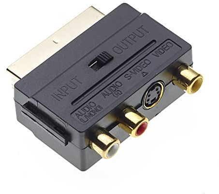 Keple SCART-Adapter, 2 Stück - 1x SCART, 3X RCA Audio-Adapter Konverter