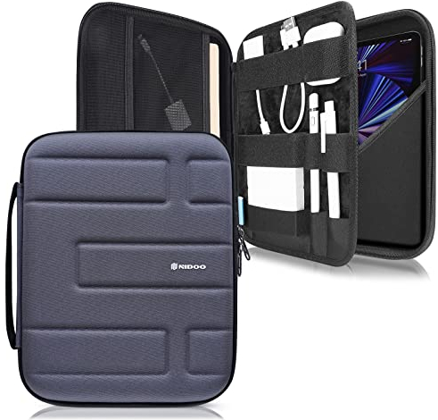 NIDOO 10 Zoll Eva Tablet Tasche Hülle Wasserdicht Sleeve für iPad 10/10,2/10,9/11 Zoll, Tab M10 Plus Gen 3, Galaxy Tab A8 S8, MatePad, Dunkelgrau