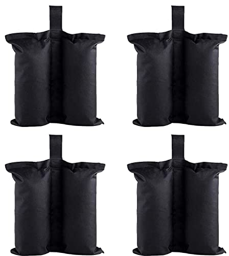 4 Pièces Poids De Sable Gazebo, Poids Pavillon Sacs De Sable, Pieds De Pavillon, Poids De Lestage De Pavillon, Sac De Sable De Plage en Toile Oxford, pour Les Pieds De Tente Extérieur Instantané