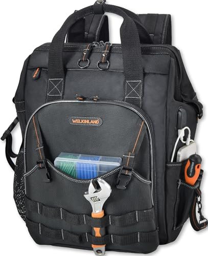 WELKINLAND 55-Pockets tool backpack - Tool Bag Backpack for Electricians and HVAC Professionals