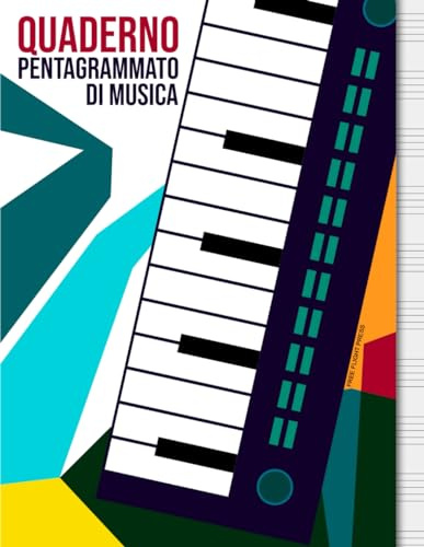 Quaderno Pentagrammato di Musica: Formato Grande A4. 8 Pentagrammi per pagina con indice iniziale e spazi ideali per scrivere agevolmente le note musicali