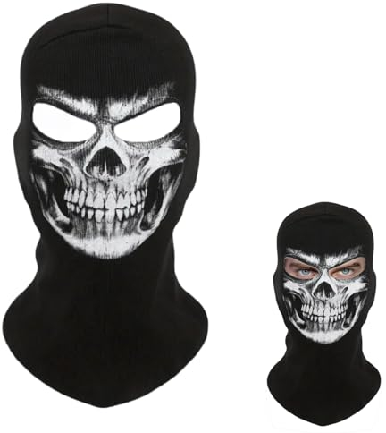 Totenkopf Maske Sturmmaske für Männer, Skull Skelett Maske Outdoor Reitmaske Halloween Cos Masken