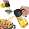 Dsofrenzic 470ml 2 in 1 Oil Dispenser and Sprayer, Oil Spray Bottle for Cooking, Kitchen, Salad, Barbecue Black, Olive Oil Spray Bottle, Oil Dispenser for Kitchen, Oil Sprayer for Cooking Air Fryer