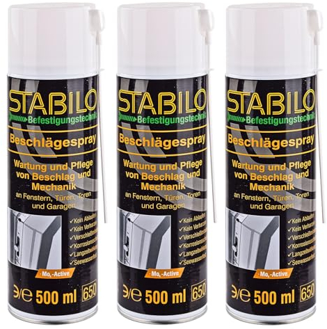 Beschlägespray 500ml | Schmieröl, Schmiermittel für Beschläge, Scharniere, Türen, Fenster, Garagen, Auto, Schlösser usw.