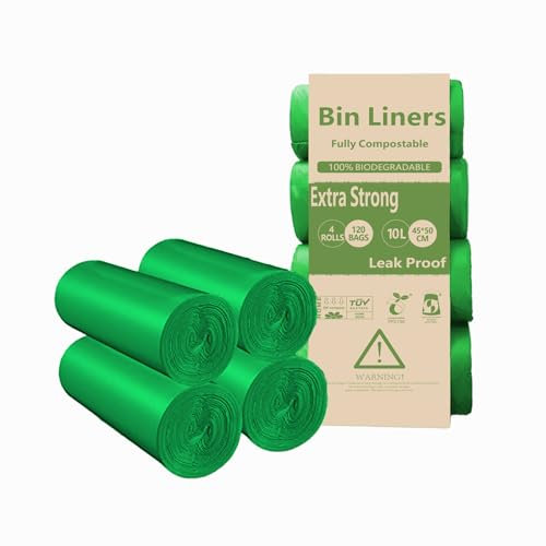 EliEco 120 sacchetti biodegradabili per rifiuti alimentari, sacchetti per rifiuti alimentari, sacchetti per rifiuti alimentari, sacchetti per rifiuti alimentari compostabili, piccoli sacchetti per