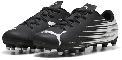 Puma Tenis de fútbol Unisex Attacanto II FG/AG Jr para niños, Puma Negro, Puma Blanco, 35 EU