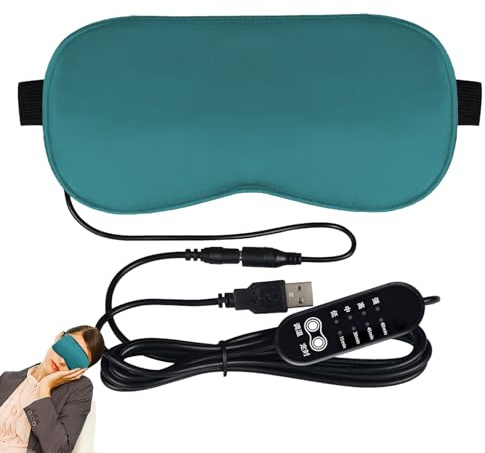 Patch oculaire chauffant - Compresse oculaire chaude | Coussin chauffant réglable pour les yeux, coussin chauffant électrique pour les yeux secs avec sangle et température réglables, compresse thermiq