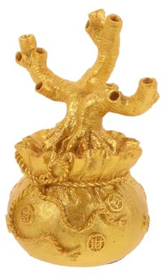 OSOLADY Geldbaum Basis Gelddekoration Künstlicher Sukkulenten Geldbaum Künstliche Olivenbäume Für Drinnen Absolventen Geldbaum Lichterketten Künstlicher Geldbaum Kartenbaumhalter