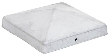 2 tappi per pali da 151 x 151 mm, piramide, acciaio zincato a caldo, copertura per pali in legno da 150 x 150 mm, efficace protezione dalle intemperie per pali di recinzione e tettoie