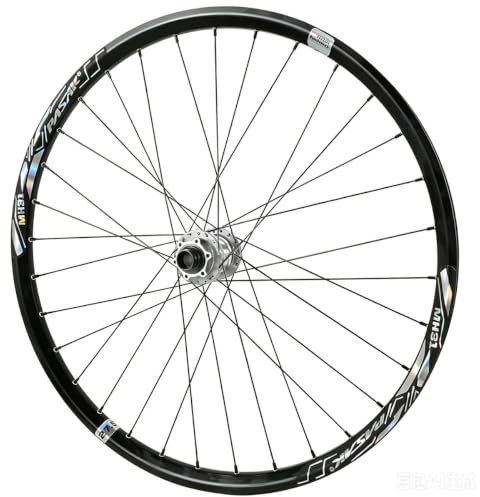 QUYCOIU Rueda Delantera Bicicleta Montaña 26/27,5/29 Rueda Bicicleta Descenso (DH) Llanta 32Mm Ancho Freno De Disco Eje Pasante Buje 32h 15×100Mm Aleación Aluminio Alta Resistencia(Black-c,26in)