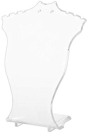 Collana Gioielli Busto Display Stand Staffa, Collana Display Collana Manichino Collana Pendente Catena Busto Display Banchi Appendiabiti Orecchini Supporto Rack(Trasparente)