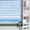 Rollmayer Doppelrollo nach maß, 16 Farben, Breite: 40-130cm, Klemmfix ohne Bohren, Seitenzugrollo für Fenster und Tür