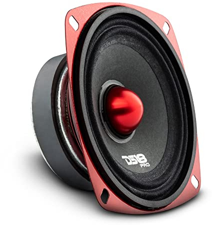 DS18 1 Pro-X4.4BMSL midrange Haut-Parleur 10 cm 100 mm 4 de diamètre, 100 Watts rms et 200 Watts Max, impédance 4 ohm, 89 DB, Portes, pour Voiture, 1 pièce