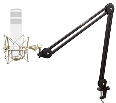 keepdrum MS138 Gelenkarm Tischstativ + MS088SV Mikrofon-Spinne Shockmount für Rode Mikrofone