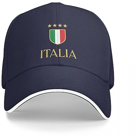 OAKITA Basecap Italia Gold Cap Baseballkappe Sonnenhut Hut für Damen Herren