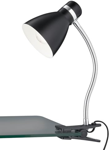 Reality Lampada a morsetto Harvey R20731232, metallo nero opaco, tranne 1 x E27, Flexarm