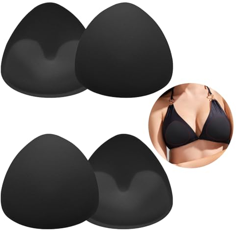 2 Paar BH Einlagen Push up Kissen,Herausnehmbare Einsätze Push up Pads,Dreieckige Atmungsaktive BH-Einlagen,BH Cups Schalen Zum Polster Einnähen,für Frauen Mädchen Bademode Unterwäsche