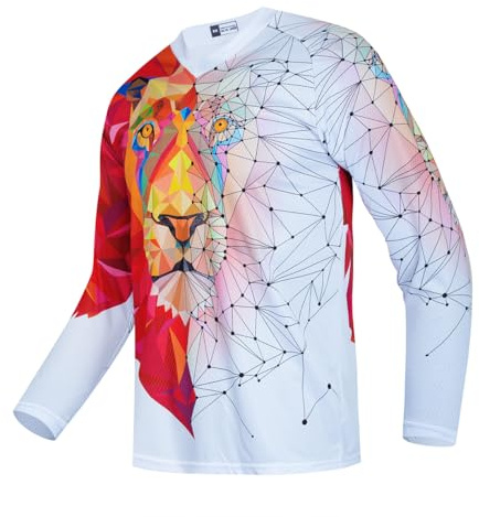 PSPORT Dirt Bike Jersey för ungdomar, barn mountainbike skjorta långärmad barn nedförsbacke tröjor för motorcykel motocross BMX Moto Mx Offroad Racing, Cu9037-⤞, 4 år