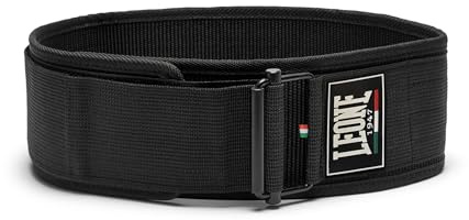 LEONE 1947 LIFTER Cintura Sollevamento Pesi – Supporto Schiena Unisex Adulto – nero/S - Allenamento Palestra Bodybuilding – Cod. AC801