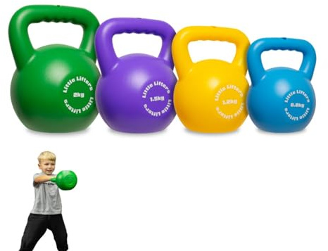 Little Lifters Kids Kettlebell Set – Toy Kettlebell Weights Sets For Children, Water Fill Adjustable Exercise Weights, Non-Toxic Kids Workout Equipment For Fun Active Play