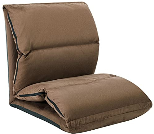 toolkix Silla de suelo plegable de microfibra, color topo, 216 x 56 x 9 cm, relleno de espuma, sillón relax para salón, sillón cama, chaise longue, cama reclinable, sofá otomano, sillón XXL