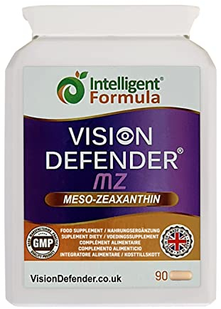 Supplément méso-zéaxanthine pour les yeux: VISION DEFENDER MZ - Protéger et améliorer la santé oculaire, méso-zéaxanthine antioxydant caroténoïde de haute résistance pour les yeux (90 gélules)