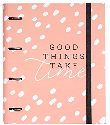 Grupo Erik Ringordner A4 Schmal 4 Ringe - Ordner Premium Glitter Gold Dreams - Ringbuch A4 Aktenordner A4 Büro Zubehör Schul Zubehör