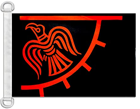 AZ FLAG - Drapeau Dieu Odin - 45x30 cm - Pavillon Nautique Mythologie Nordique Spécial Bateau Et Extérieur En Maille Bloquée Avec Anneaux Plastiques Intégrés - 30g