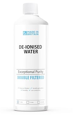 ChemLab - De-Ionised Water | Demineralised, Deionised use with Irons, Steam Cleaner, Car Batteries & Radiators, Cleaning, Aquarium - 1 Litre