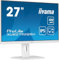 iiyama XUB2792QSU-W6 27 IPS (sRGB: 99%, NTSC 72%) slim bezel, 100Hz, 5ms, WQHD 2560x1440, HDMi/DP, 2 x USB, Height Adjustable Stand
