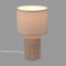 BRILONER - Tischlampe mit Stoffschirm, Kabelschalter, Keramikfuß, Lampe, Nachttischlampe, Tischleuchte, Dekolampe Flur, Bürolampe, Leselampe, Wohnzimmer, Schlafzimmer, 22x37,5 cm (DxH), Braun