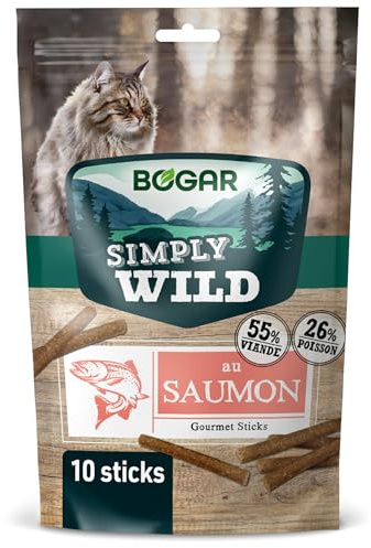 Bogar - Simply Wild - Kattgodis - Kattmat - Normalt näringstillskott - Stick krämig kattsmak kyckling - För stunder av interaktion - 5x15g