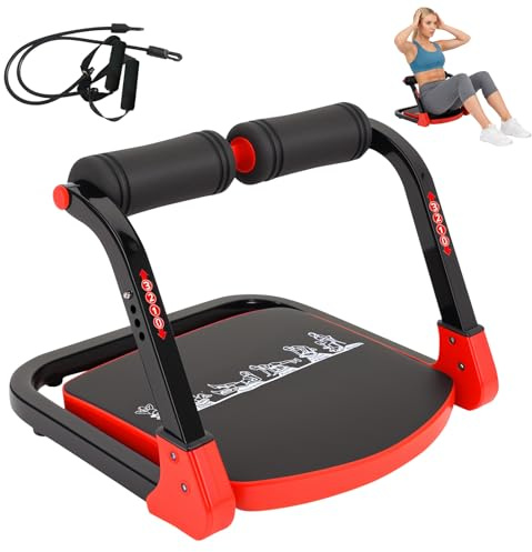 Appareil de fitness 8 en 1 pour la maison, appareil de fitness pliable pour abdominaux, abdominaux et dos jusqu'à 110 kg, appareil de sport pour tout le corps, entraînement, maison et bureau, comprend
