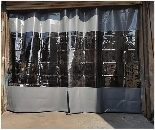 Kraftiga vattentäta garageavdelargardiner – hållbar vinyldörrgardin för biltvätt utomhus uteplats industriell tvättvist 2,2 x 2,4 m grå – perfekt för hem och företag